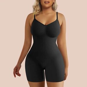 NEW Shaperx Seamless Full Body Tummy Control Bodysuit Shapewear Sz XL black‎